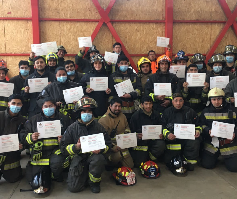 Bomberos de Paillaco se capacitan gracias a COLUN y OTIC SOFOFA